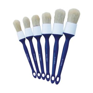 Hoekwitter kwast wit haar, rond no.16 kunststof steel